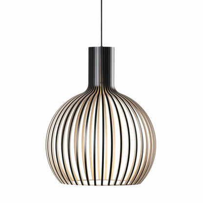 Pendant Light – wooden shade, adjustable height, vintage style