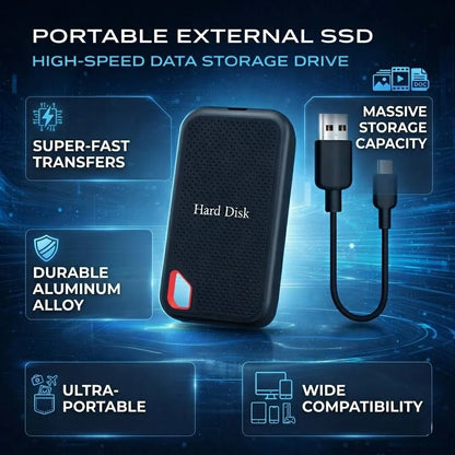 Portable External SSD Drive – compact, high-speed storage