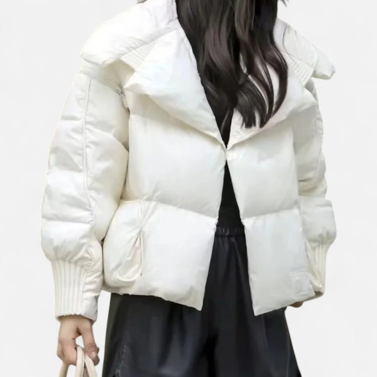 Puffer Coat Women - Short Style with Detachable Sleeves