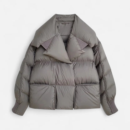 Puffer Coat Women - Short Style with Detachable Sleeves