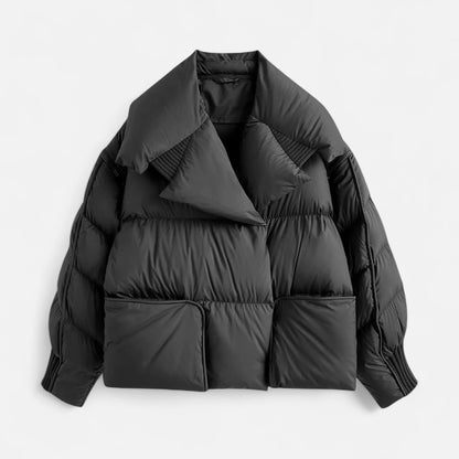 Puffer Coat Women - Short Style with Detachable Sleeves