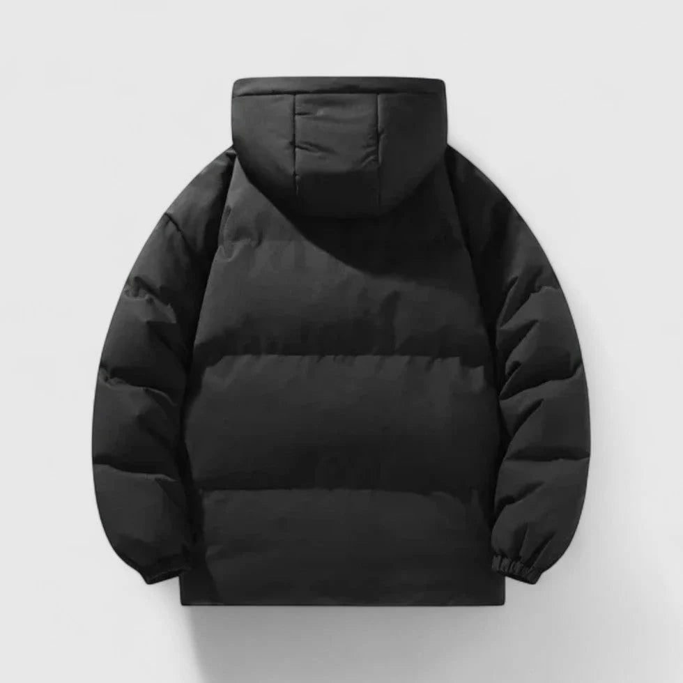 Puffer Jacket Men - Quilted Design with Detachable Hood