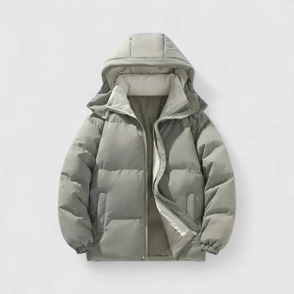 Puffer Jacket Men - Quilted Design with Detachable Hood