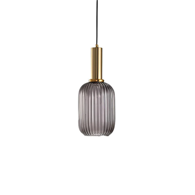 Ribbed Glass Pendant Light – diffused warmth, multiple shapes