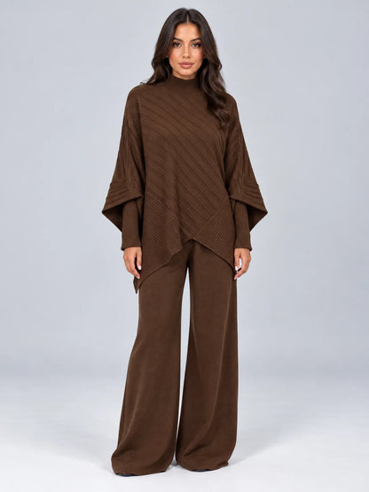 Set Women - Ribbed Knit Co-Ord Jumper and Trousers
