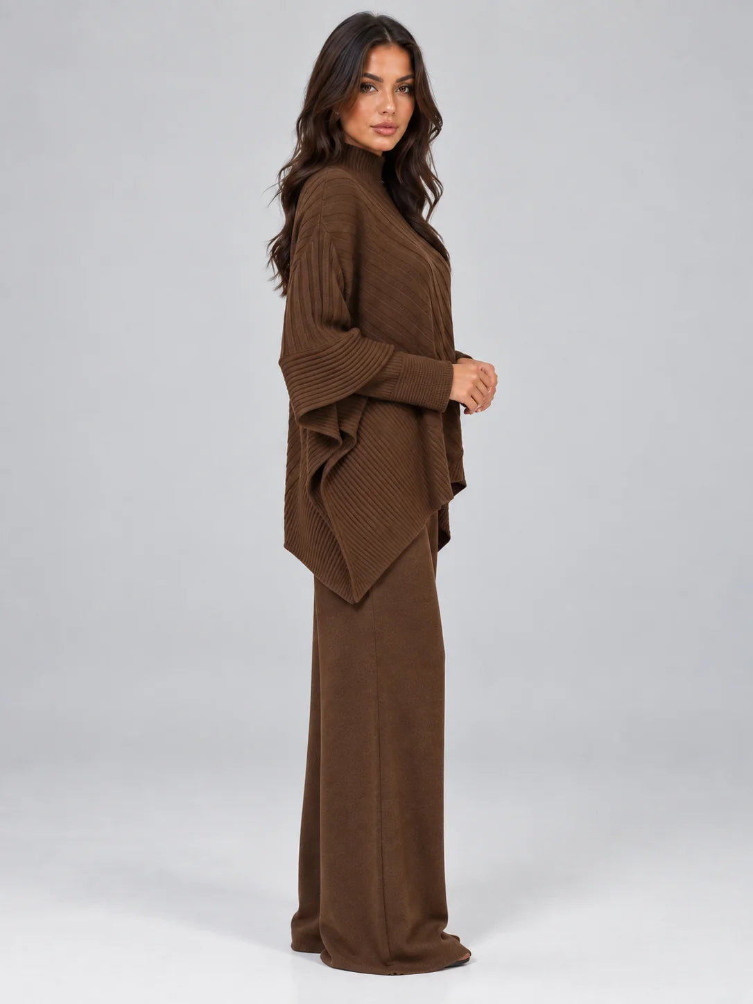 Set Women - Ribbed Knit Co-Ord Jumper and Trousers