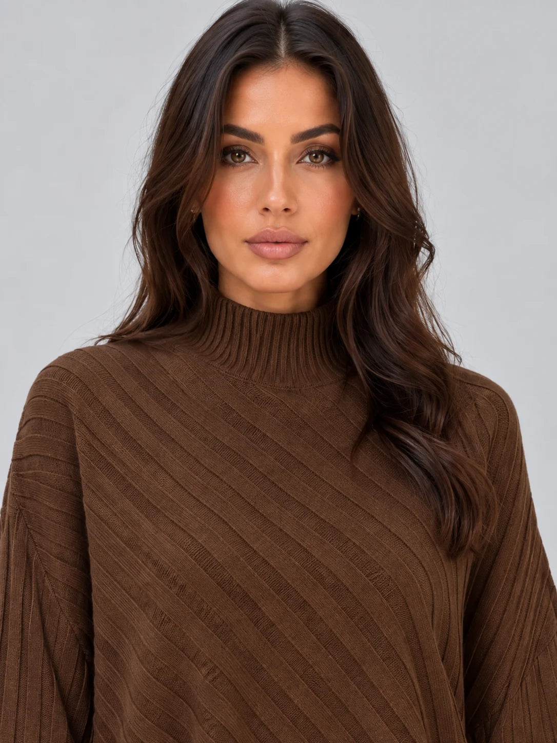 Set Women - Ribbed Knit Co-Ord Jumper and Trousers