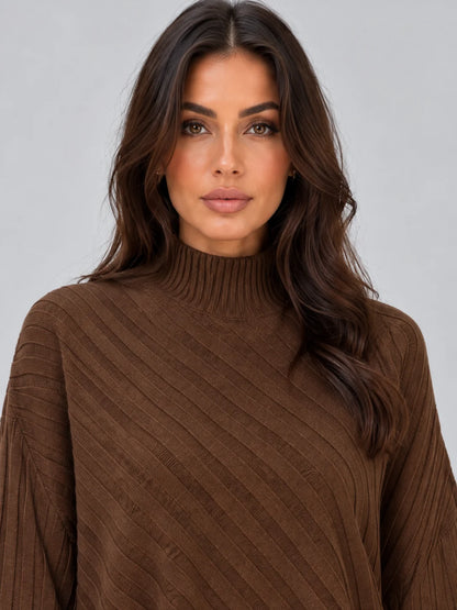 Set Women - Ribbed Knit Co-Ord Jumper and Trousers