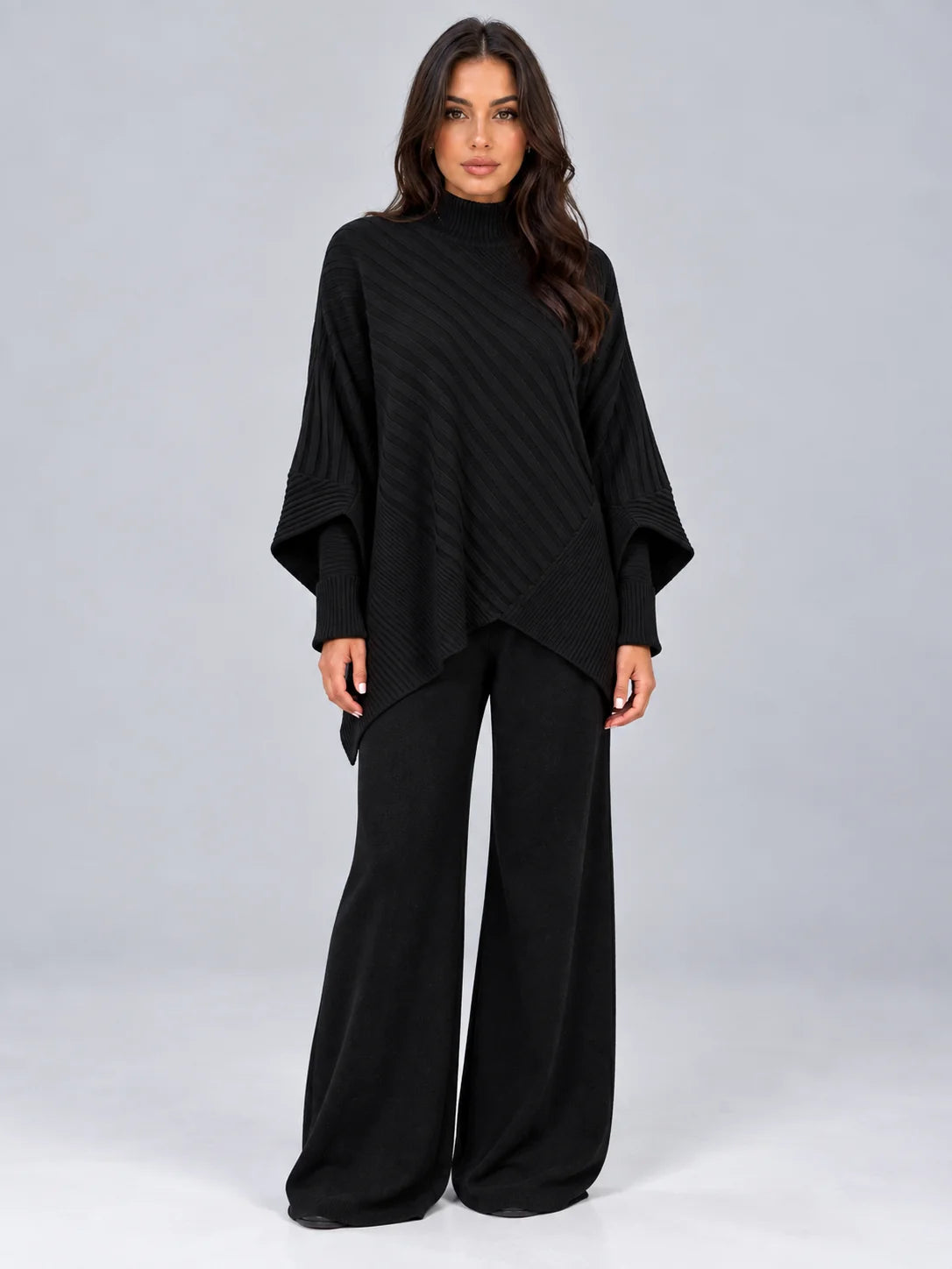 Set Women - Ribbed Knit Co-Ord Jumper and Trousers