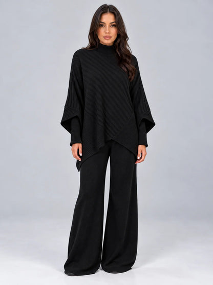 Set Women - Ribbed Knit Co-Ord Jumper and Trousers