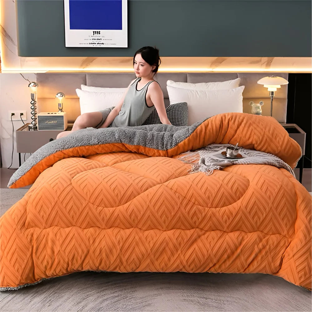 Sherpa Fleece Duvet – quilted microfibre fill, all seasons