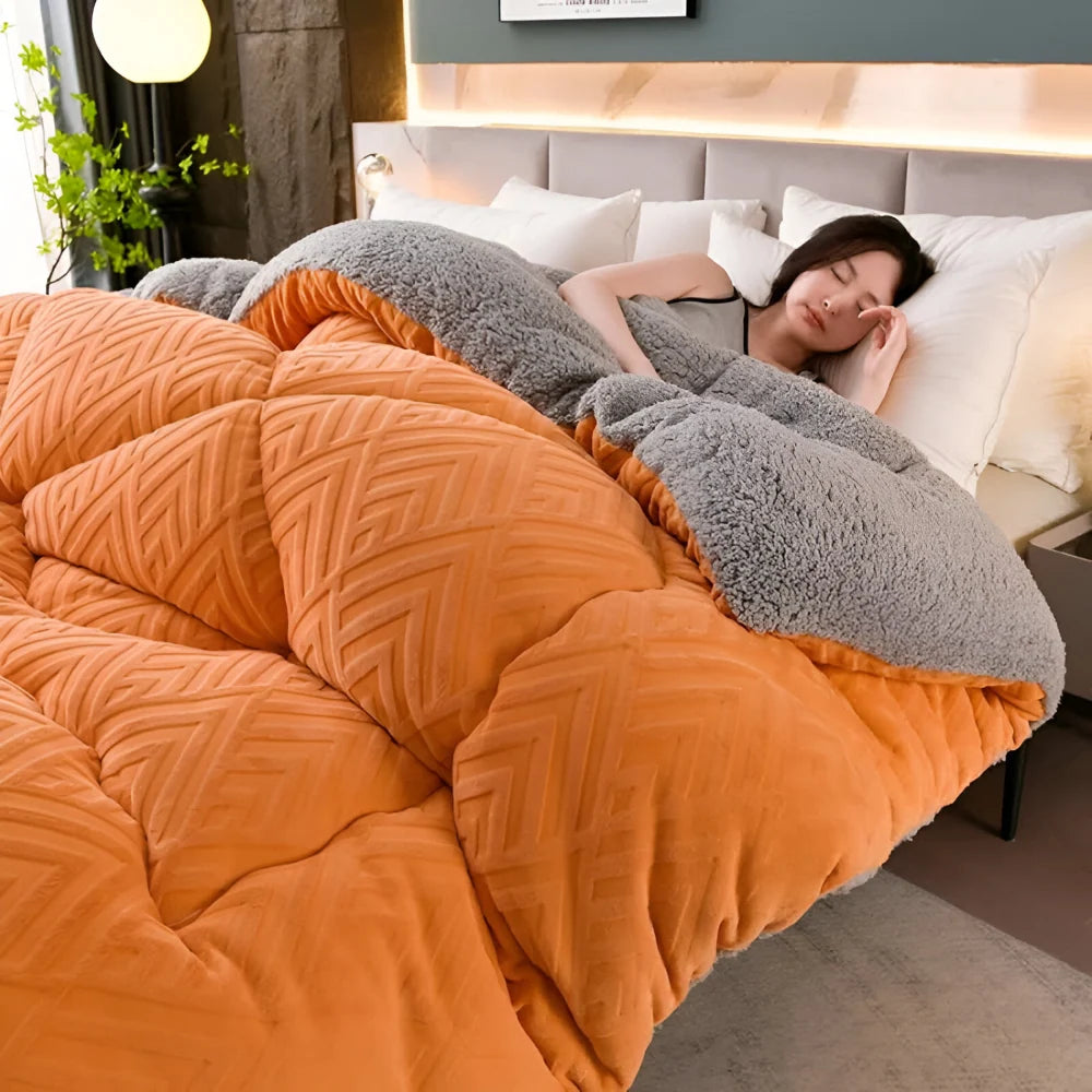 Sherpa Fleece Duvet – quilted microfibre fill, all seasons