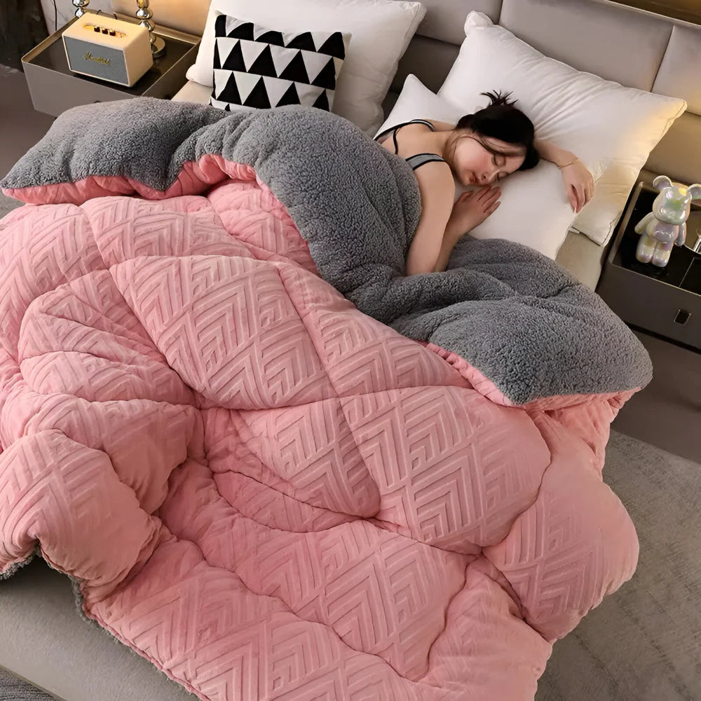 Sherpa Fleece Duvet – quilted microfibre fill, all seasons