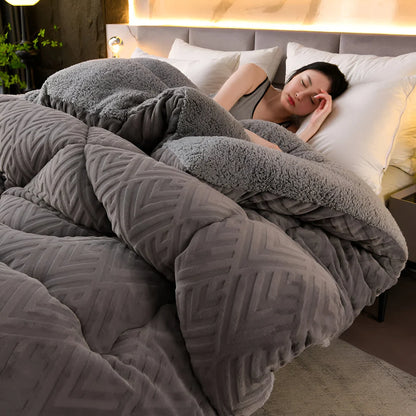 Sherpa Fleece Duvet – quilted microfibre fill, all seasons