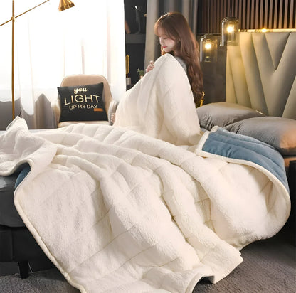 Sherpa Fleece Throw Blanket – soft, plush, lightweight, warm