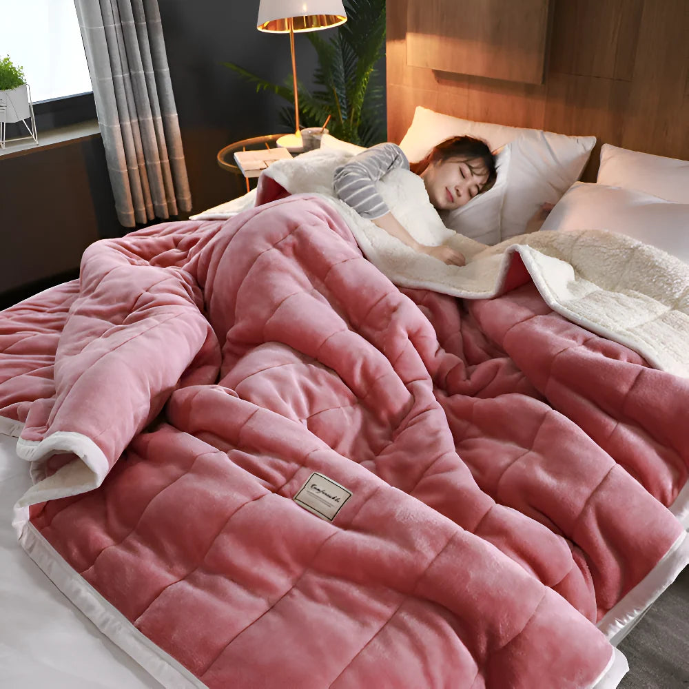 Sherpa Fleece Throw Blanket – soft, plush, lightweight, warm