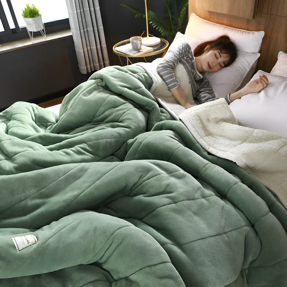 Sherpa Fleece Throw Blanket – soft, plush, lightweight, warm