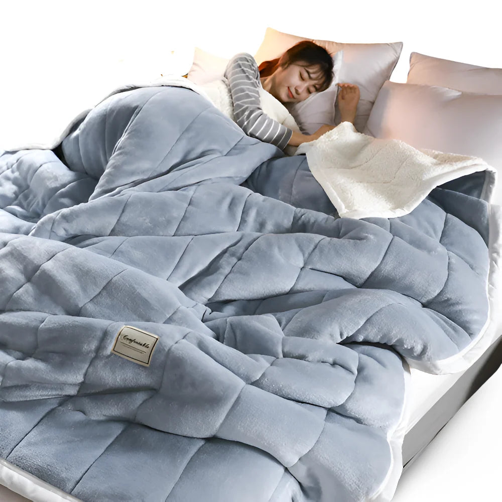 Sherpa Fleece Throw Blanket – soft, plush, lightweight, warm