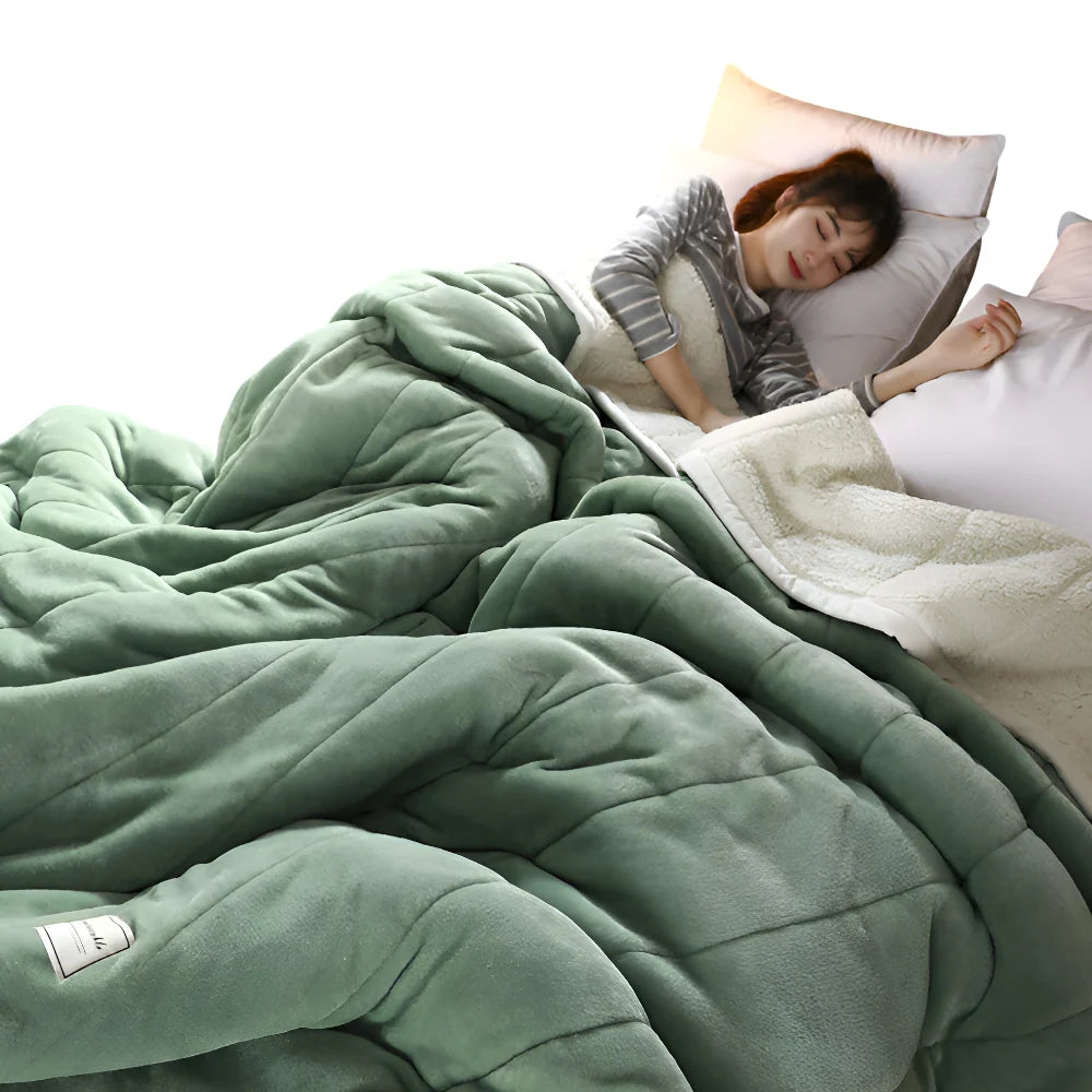 Sherpa Fleece Throw Blanket – soft, plush, lightweight, warm