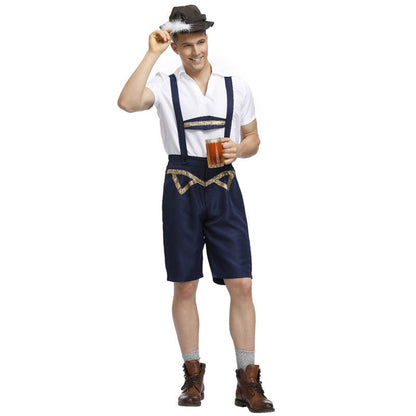 Shorts Men - Bavarian Trachten Shorts with Braces and Button Fly