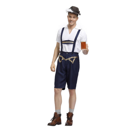 Shorts Men - Bavarian Trachten Shorts with Braces and Button Fly