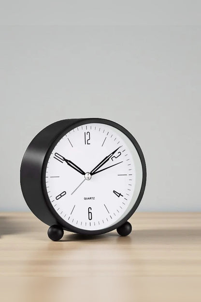 Silent Alarm Clock – night light, quartz movement, bedside