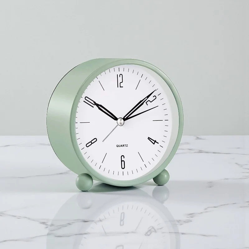 Silent Alarm Clock – night light, quartz movement, bedside