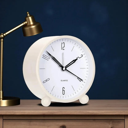 Silent Alarm Clock – night light, quartz movement, bedside