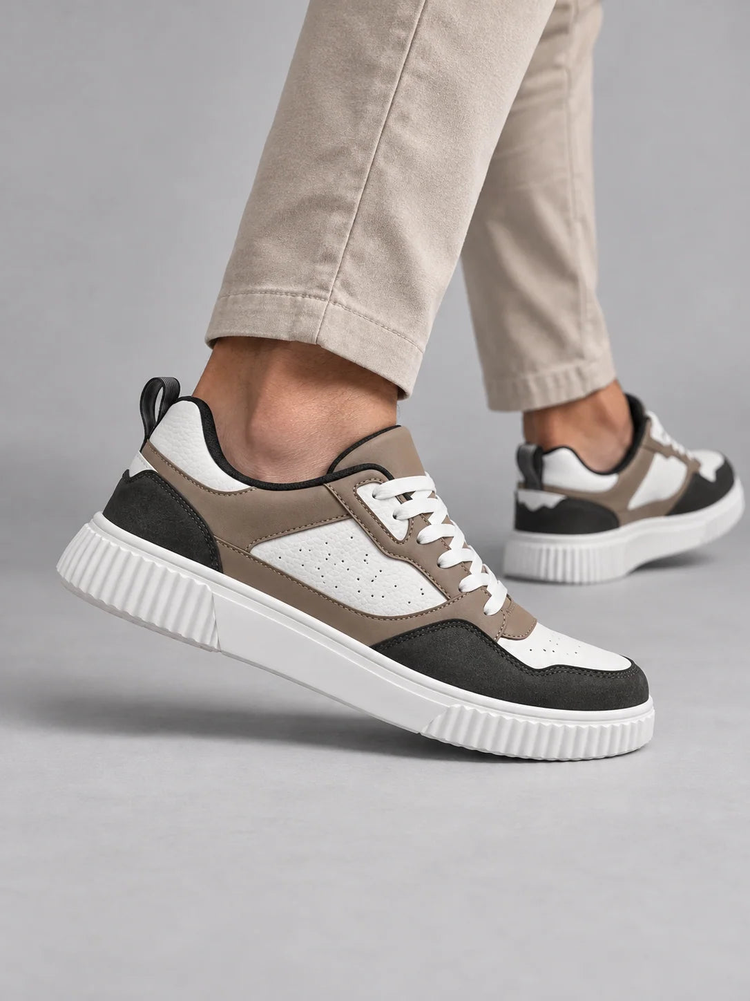 Sneakers Men - Chunky Platform Colour Block Lace-Up