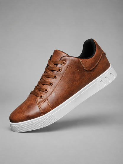 Sneakers Men - Lace-Up Low Top Trainers with Cushioned Sole