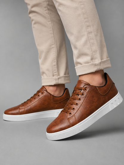 Sneakers Men - Lace-Up Low Top Trainers with Cushioned Sole