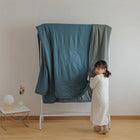 Sea Blue Two-tone Summer Blanket