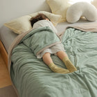 Bean Green Two-Tone Summer Blanket
