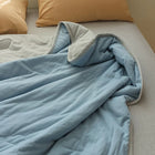 Fog Blue Two-Colour Summer Blanket