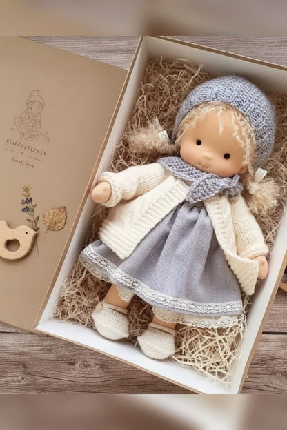 Soft Cotton Doll – Waldorf-style handmade toy, gentle playtime companion