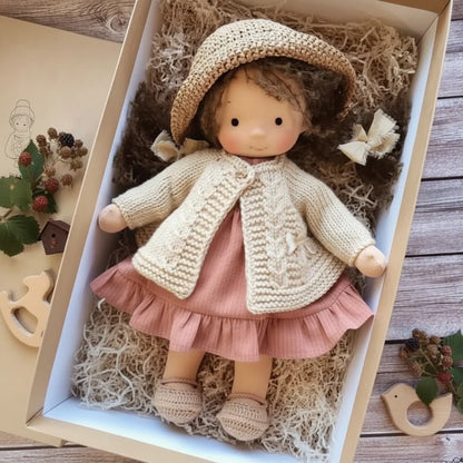 Soft Cotton Doll – Waldorf-style handmade toy, gentle playtime companion