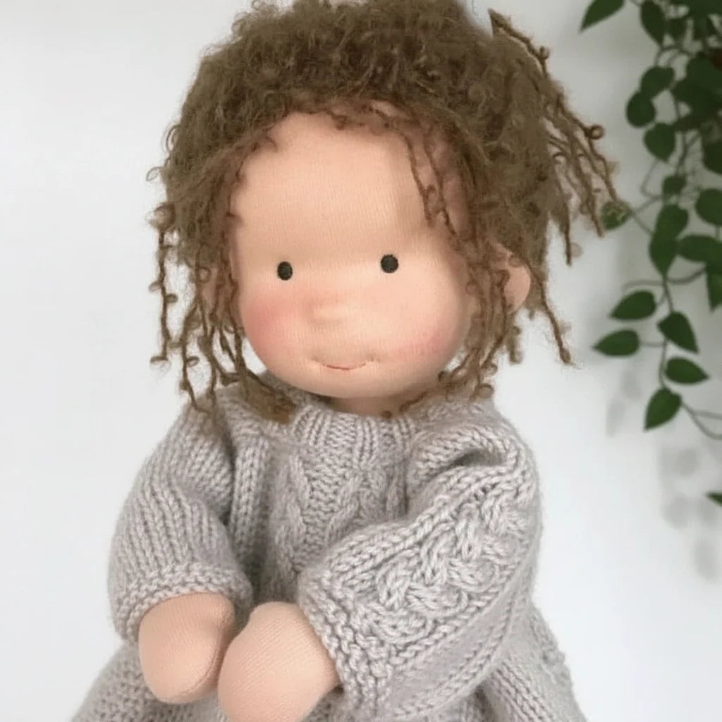 Soft Cotton Doll – Waldorf-style handmade toy, gentle playtime companion