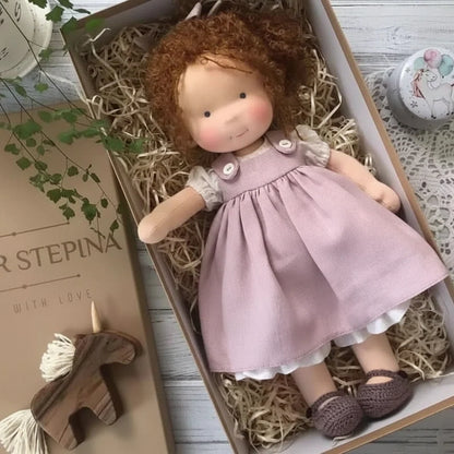 Soft Cotton Doll – Waldorf-style handmade toy, gentle playtime companion