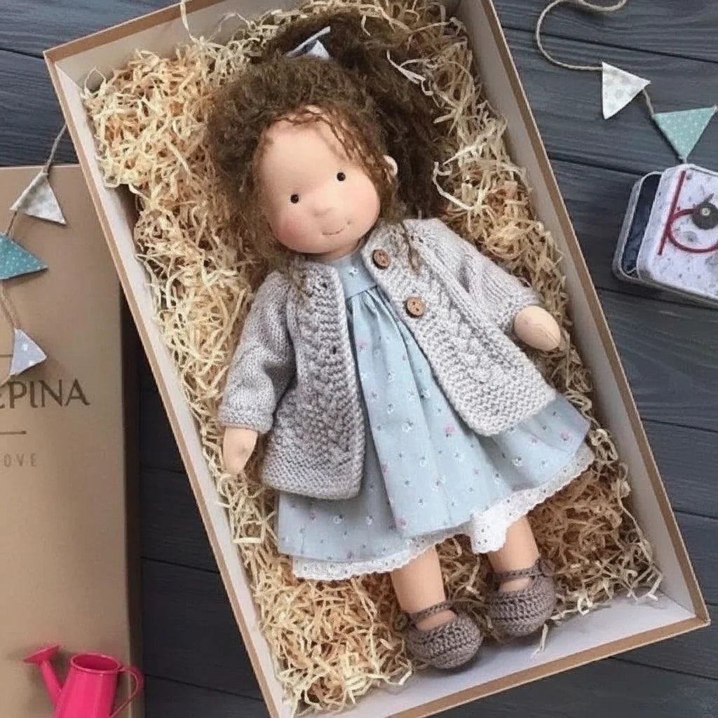 Soft Cotton Doll – Waldorf-style handmade toy, gentle playtime companion