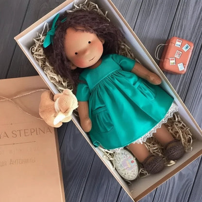 Soft Cotton Doll – Waldorf-style handmade toy, gentle playtime companion