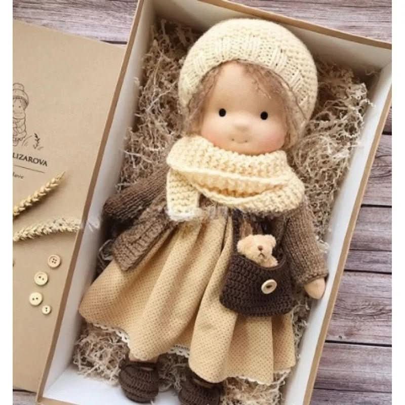 Soft Cotton Doll – Waldorf-style handmade toy, gentle playtime companion