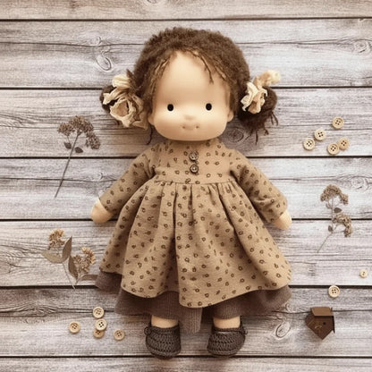 Soft Cotton Doll – Waldorf-style handmade toy, gentle playtime companion
