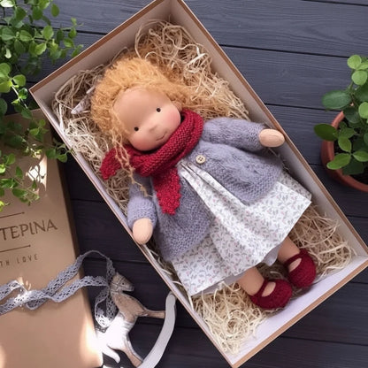 Soft Cotton Doll – Waldorf-style handmade toy, gentle playtime companion