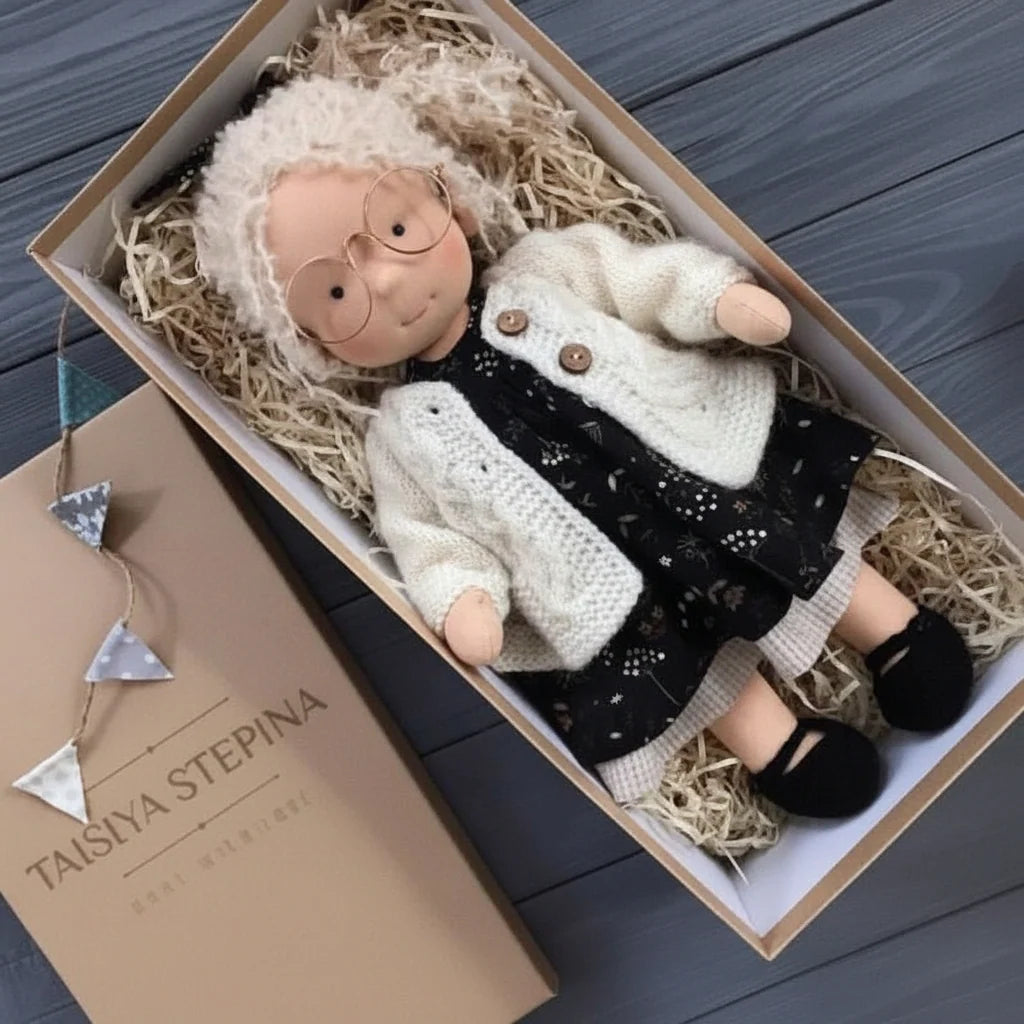 Soft Cotton Doll – Waldorf-style handmade toy, gentle playtime companion
