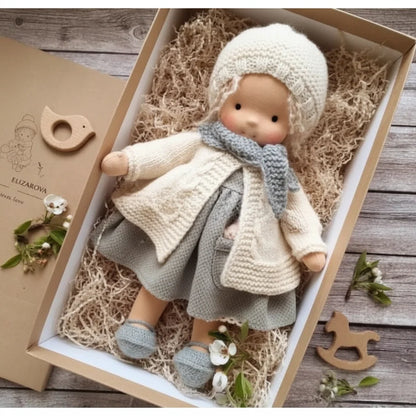Soft Cotton Doll – Waldorf-style handmade toy, gentle playtime companion