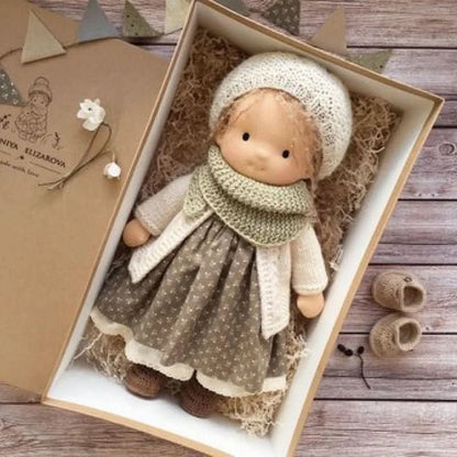 Soft Cotton Doll – Waldorf-style handmade toy, gentle playtime companion