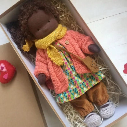 Soft Cotton Doll – Waldorf-style handmade toy, gentle playtime companion
