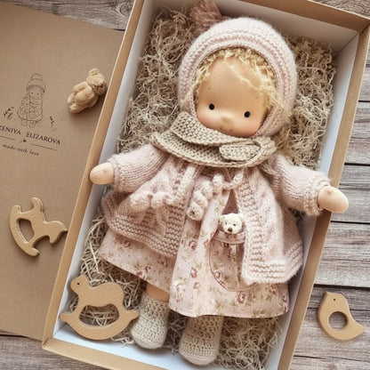 Soft Cotton Doll – Waldorf-style handmade toy, gentle playtime companion