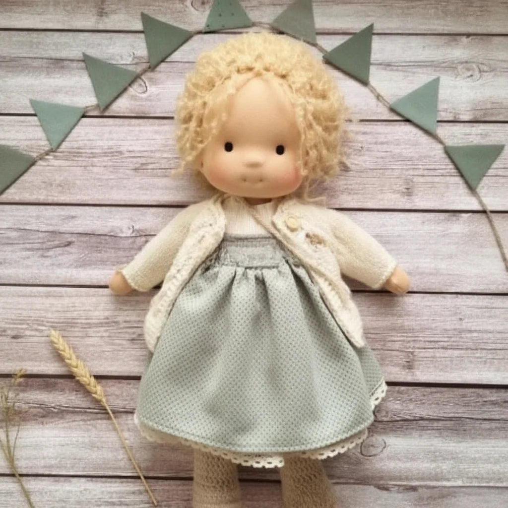 Soft Cotton Doll – Waldorf-style handmade toy, gentle playtime companion