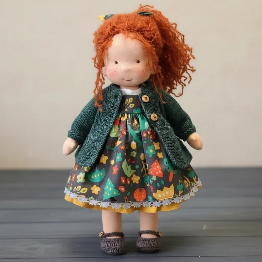 Soft Cotton Doll – Waldorf-style handmade toy, gentle playtime companion